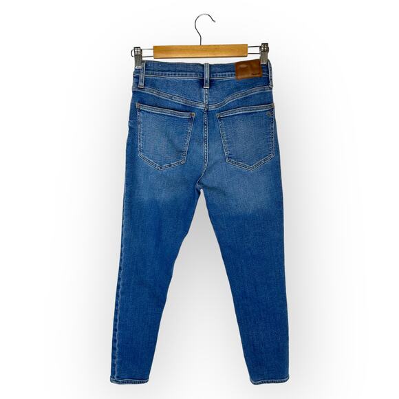 Madewell 9" Mid-Rise Skinny Crop Jean Button Front 27 Medium Wash Tencel AJ173 - Picture 3 of 13